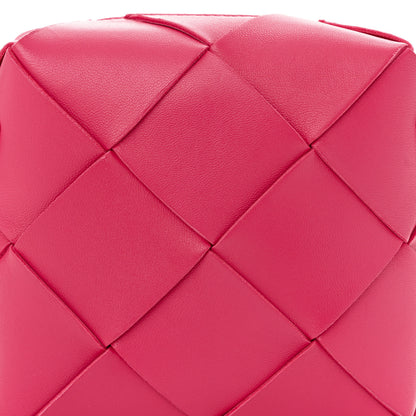 Bottega Veneta Lambskin Maxi Intrecciato Mini Cassette Camera Bag Cranberry 7 of 9