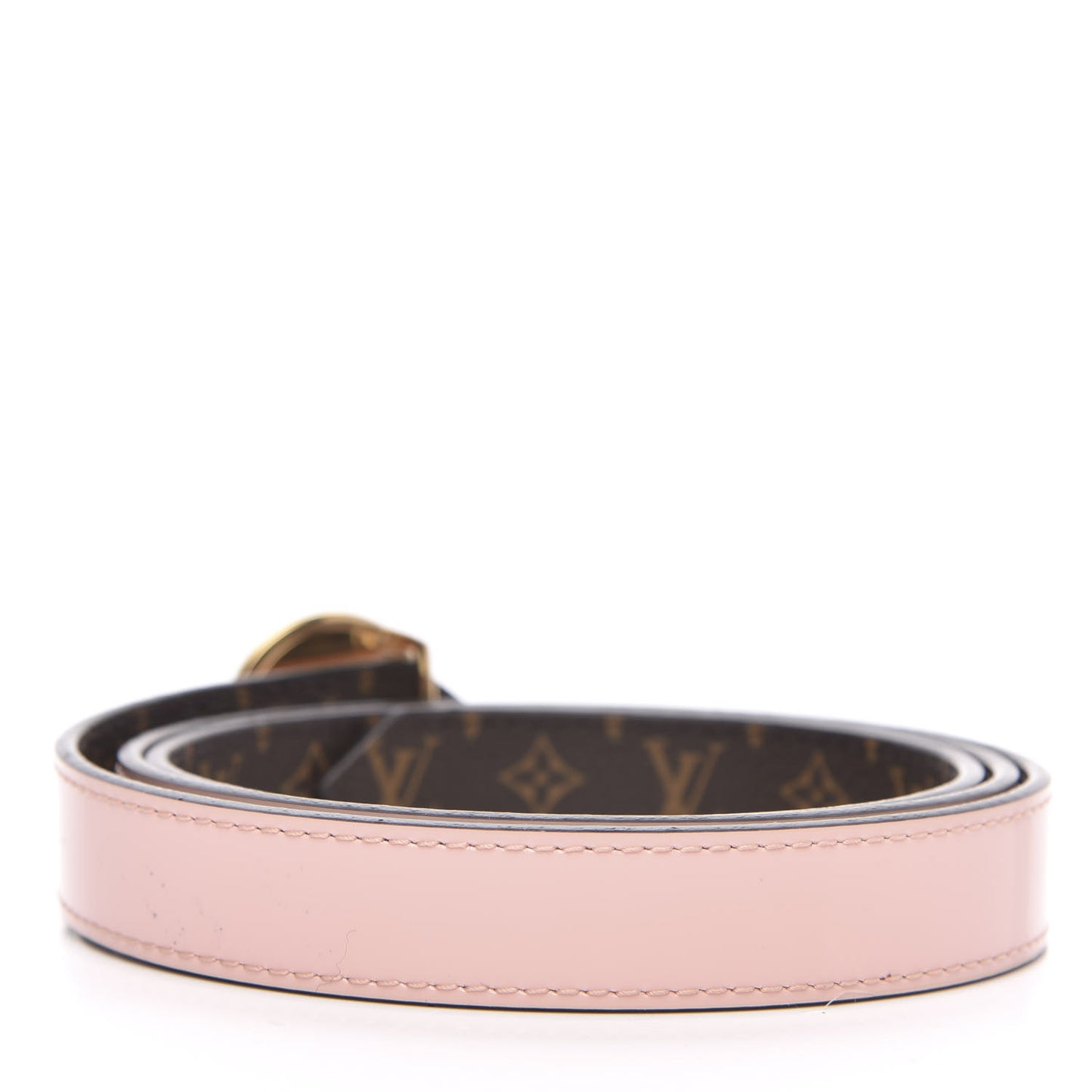 Monogram 25mm LV Circle Reversible Belt 85 34 Rose Ballerine
