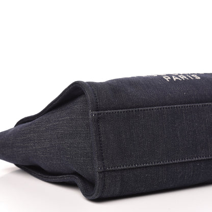 Chanel Denim Small Deauville Tote Dark Blue 12 of 15