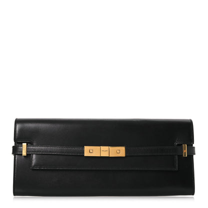 Saint Laurent Smooth Calfskin Manhattan Clutch Black 1 of 10
