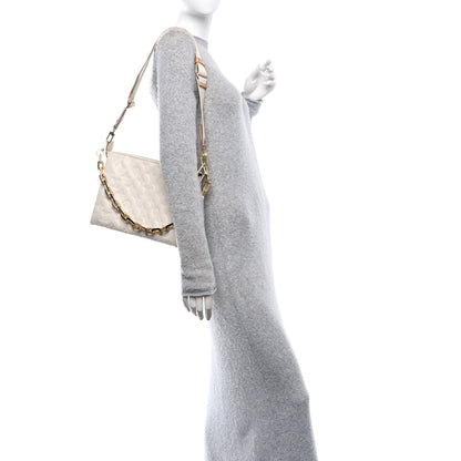 Louis Vuitton Lambskin Embossed Monogram Coussin PM Beige Cream 2 of 11