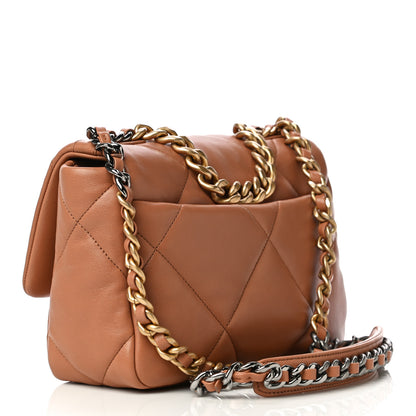 Chanel Lambskin Quilted Medium Chanel 19 Flap Brown 2 of 14
