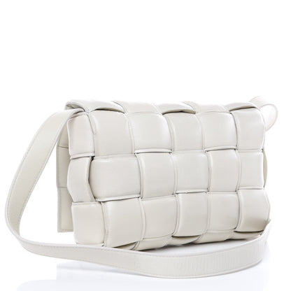 Bottega Veneta Paper Calfskin Maxi Intreccio Padded Cassette Crossbody Bag White 3 of 13