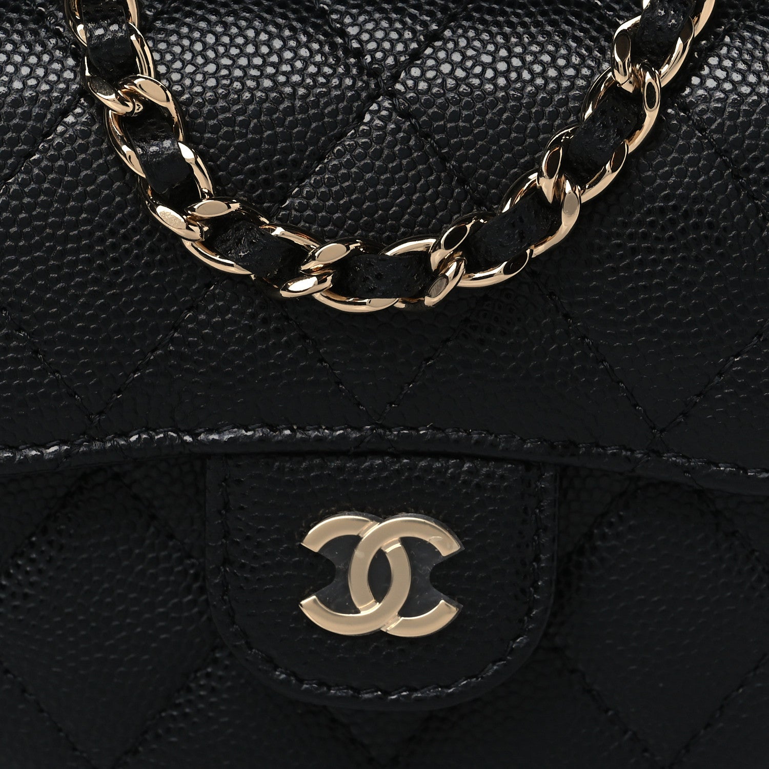 Chanel Caviar Quilted Mini Clutch With Chain Black 9 of 12
