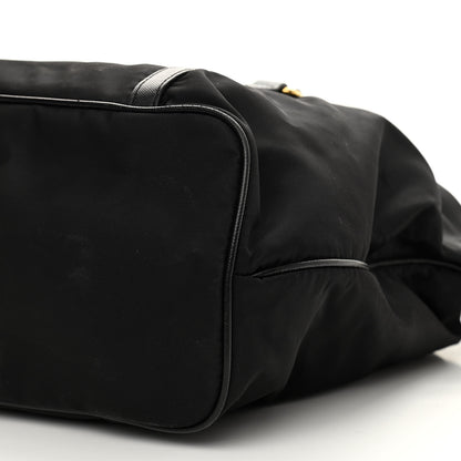 Prada Saffiano Tessuto Nylon Logo Shopping Tote Black 8 of 8