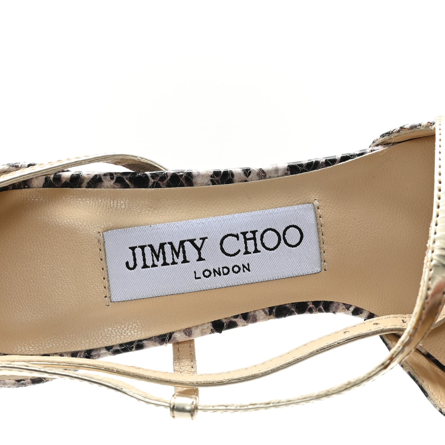 Snakeskin Mirror Calfskin Pointy Toe D'Orsay Pumps 35 Platinum Natural