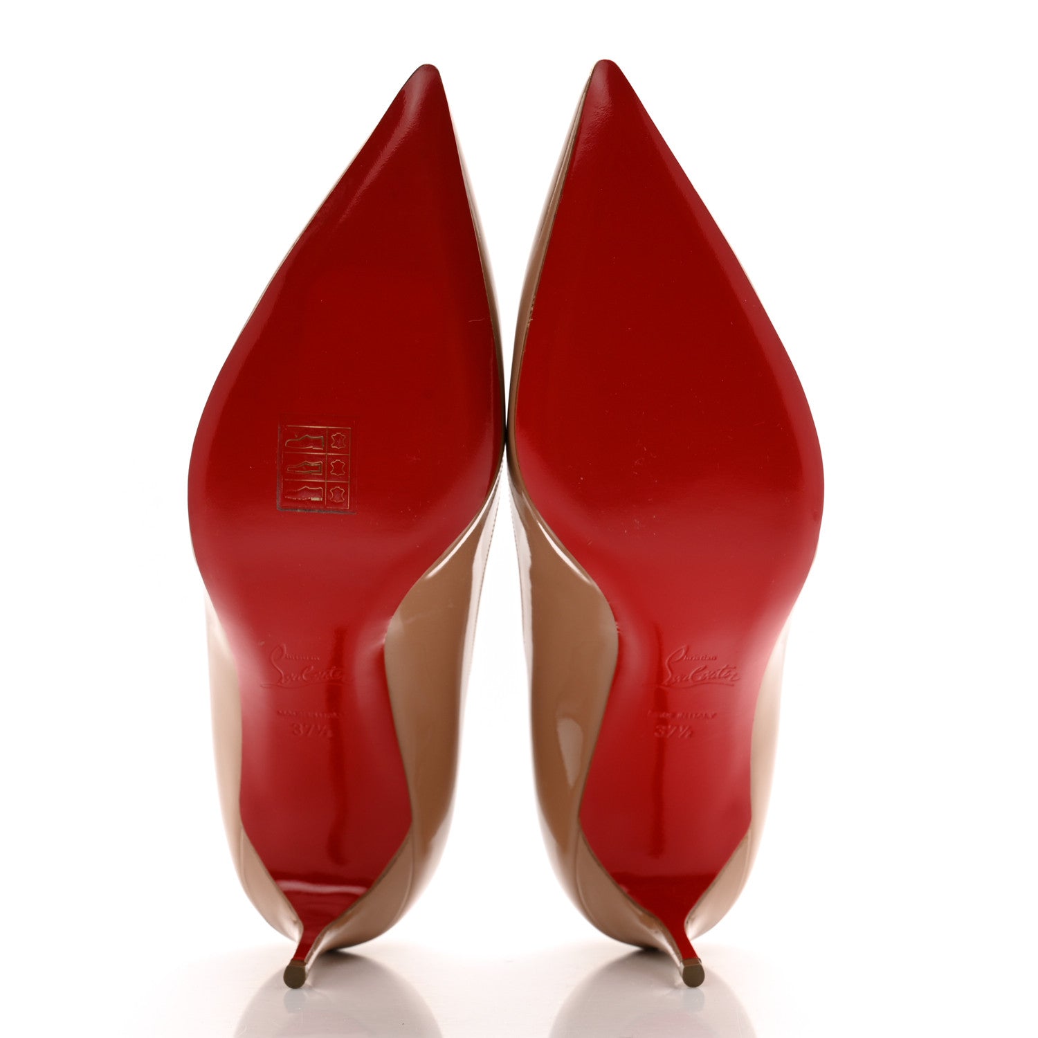 Christian Louboutin Patent Decollete 554 70 Pumps 37.5 Nude 5 of 11