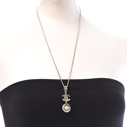 Chanel Enamel Gripoix Crystal CC Necklace Gold 2 of 6