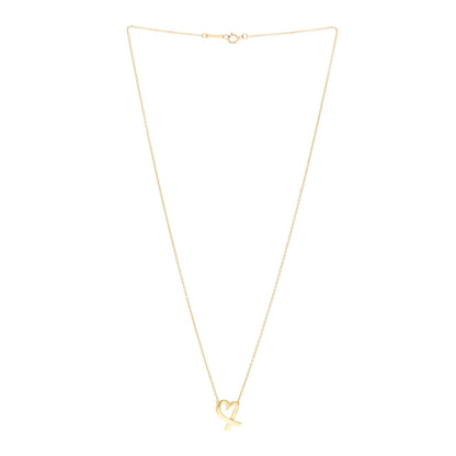 Tiffany 18K Yellow Gold Small Paloma Picasso Loving Heart Pendant Necklace 3 of 4
