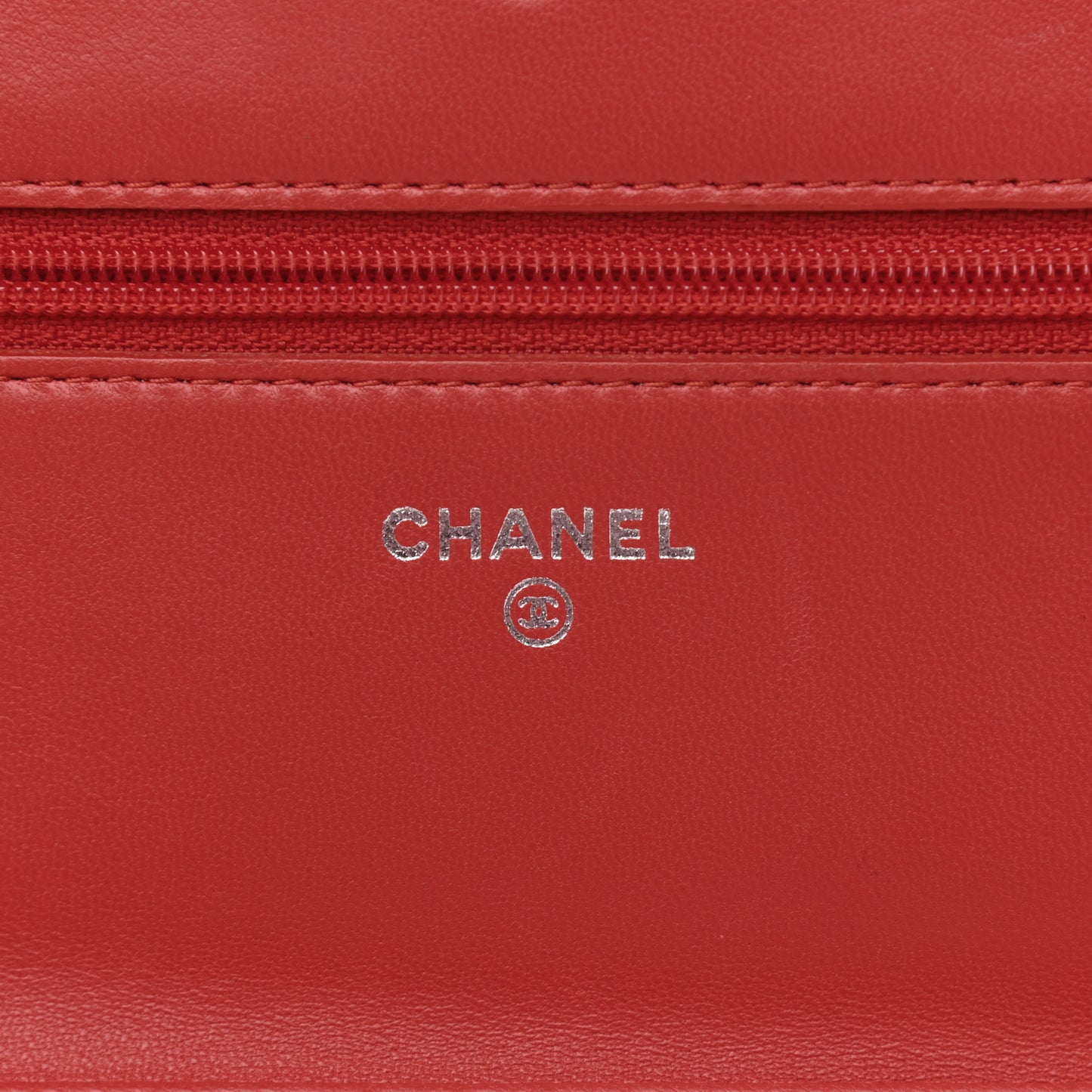 Lambskin Quilted Boy Wallet On Chain WOC Red