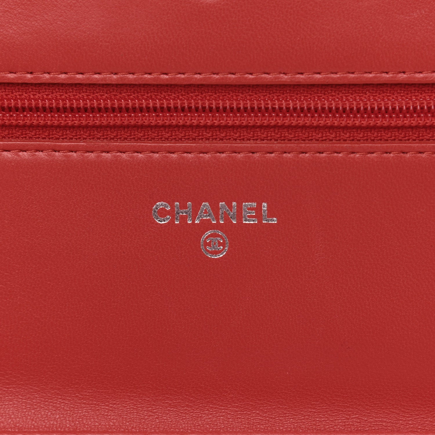 Chanel Lambskin Quilted Boy Wallet On Chain WOC Red 6 of 10