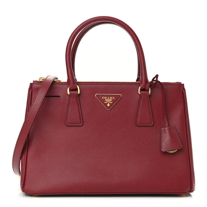 Prada Saffiano Small Galleria Double Zip Tote Cerise 1 of 8