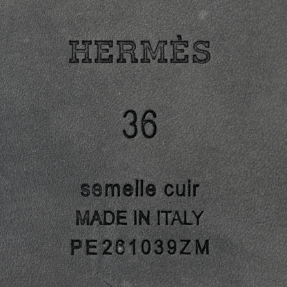 Hermes Metallic Goatskin Miss Sandals 36 Gris Argente 8 of 9