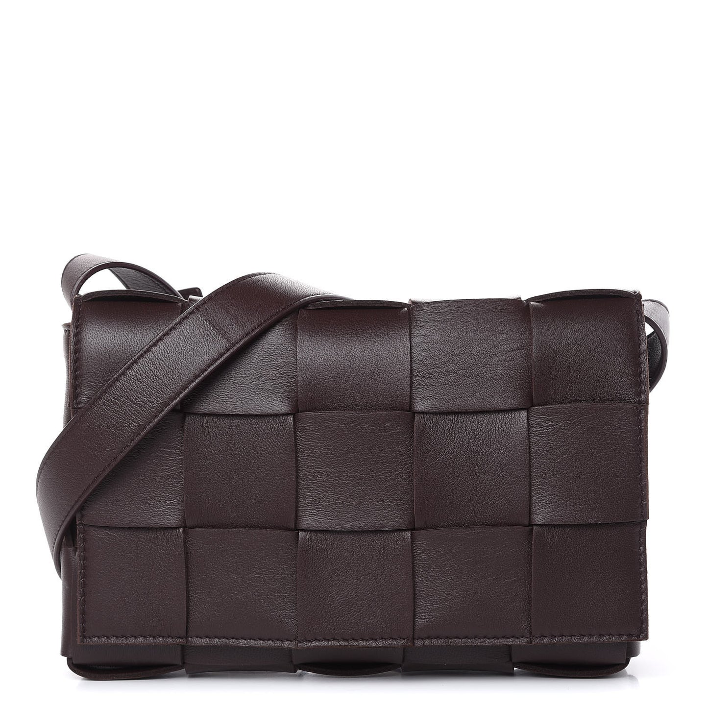 Lambskin Maxi Intrecciato Cassette Crossbody Bag Oxblod