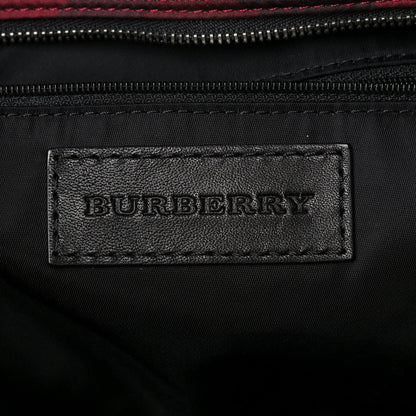 Burberry Nylon Check Small Buckleigh Packable Tote Bright Burgundy 8 of 10