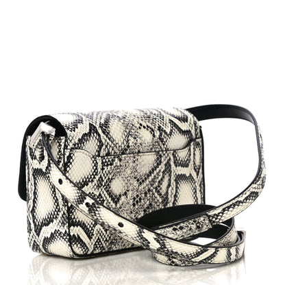 Givenchy Calfskin Snake Embossed Small 4G Crossbody Black White 3 of 9