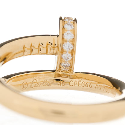 Cartier 18K Yellow Gold Diamond Juste Un Clou Ring 48 4.5 3 of 4