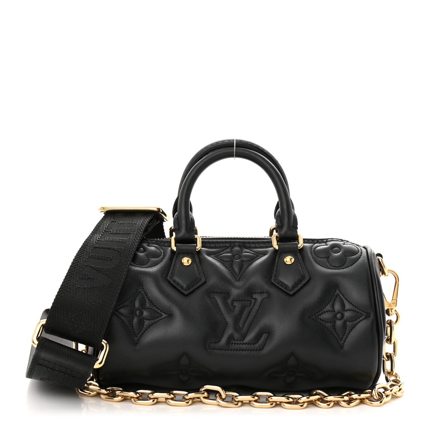 Louis Vuitton Calfskin Bubblegram Papillon BB Black 1 of 9
