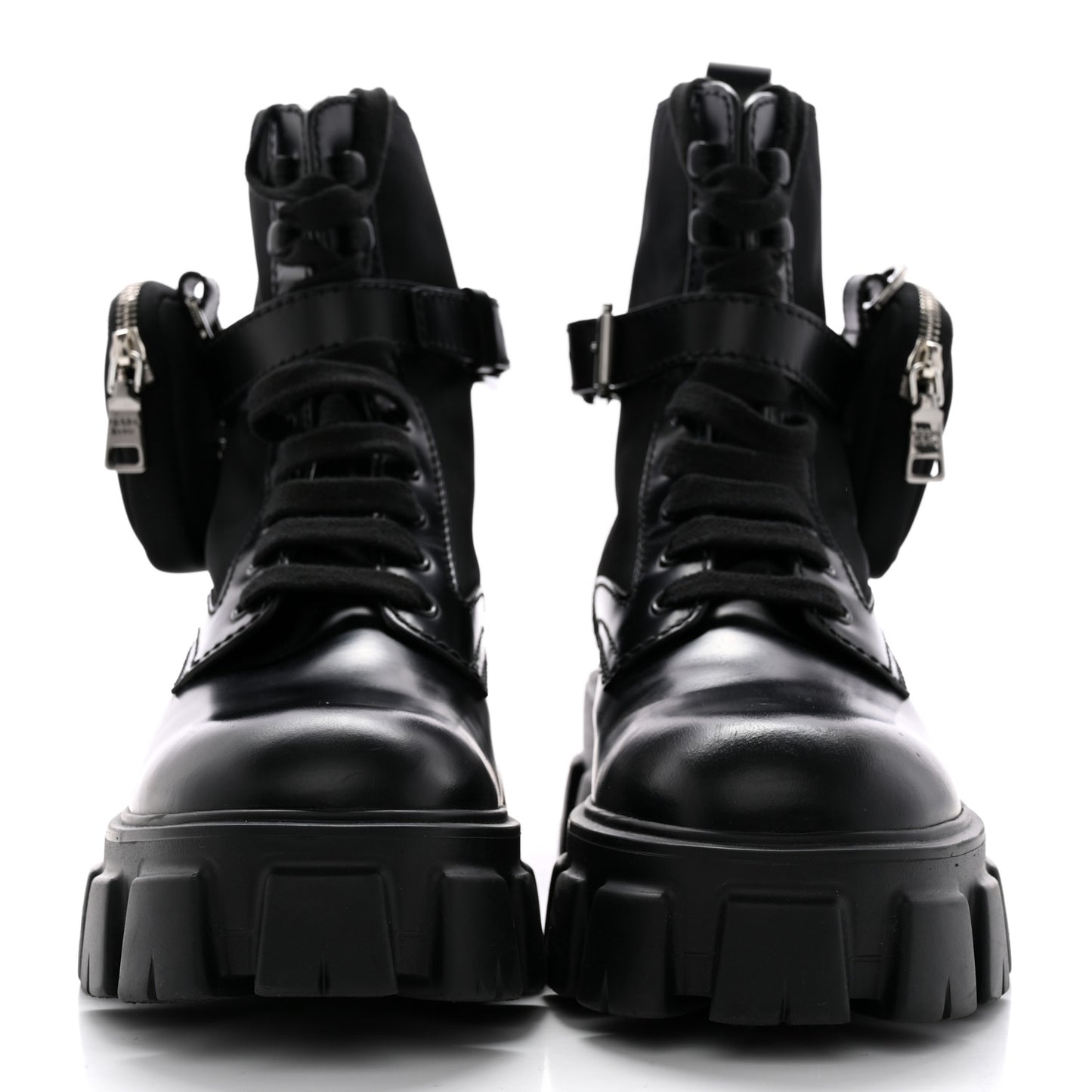 Spazzolato Rois Re-Nylon Metal Triangle Logo Mens Monolith Pouch Pocket 60mm Combat Boots 7 Black
