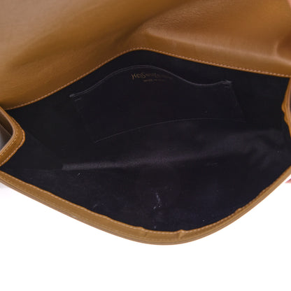 Saint Laurent Calfskin Monogram Large Belle De Jour Clutch Beige 5 of 10