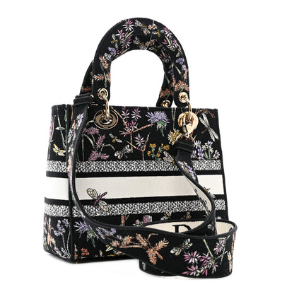Christian Dior Canvas Embroidered Herbarium Medium Lady D-Lite Black Multicolor 3 of 10