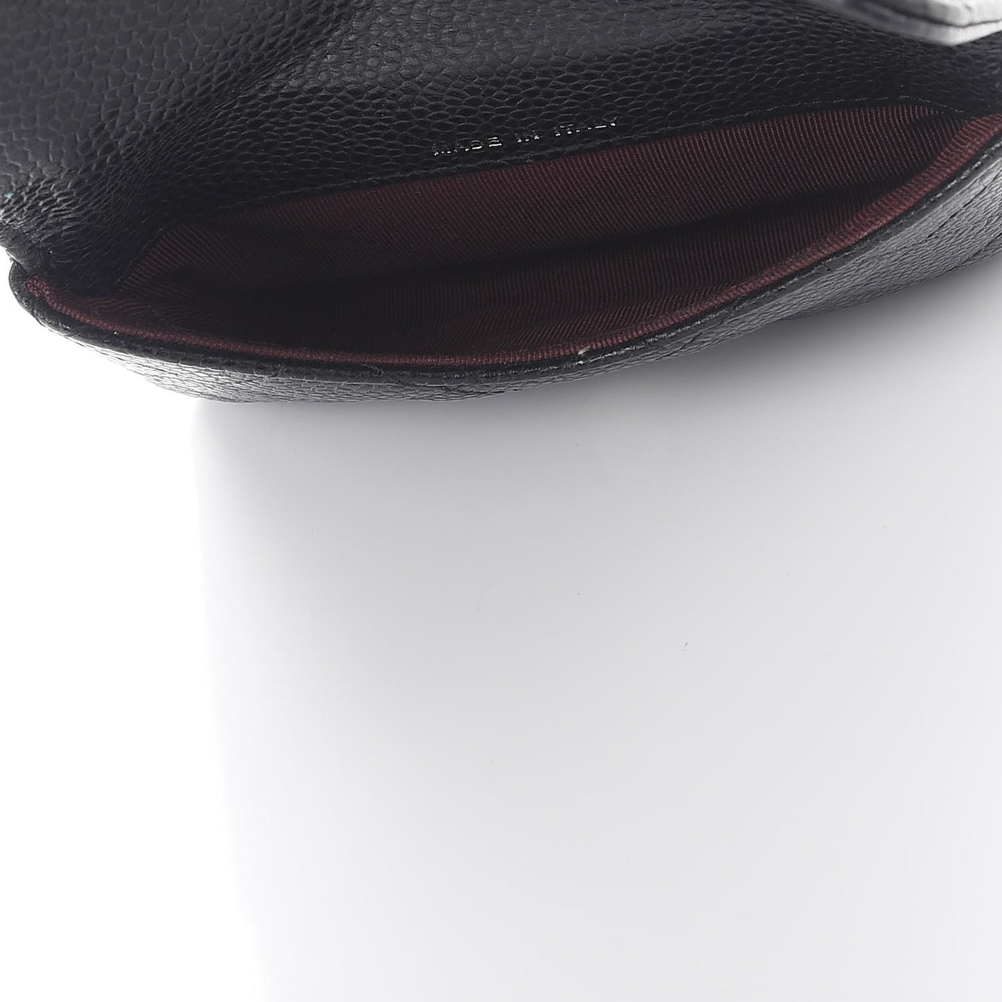 Caviar Quilted Coin Purse Black