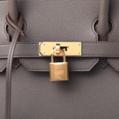 Hermes Epsom Birkin Sellier 30 Etain 8 of 11