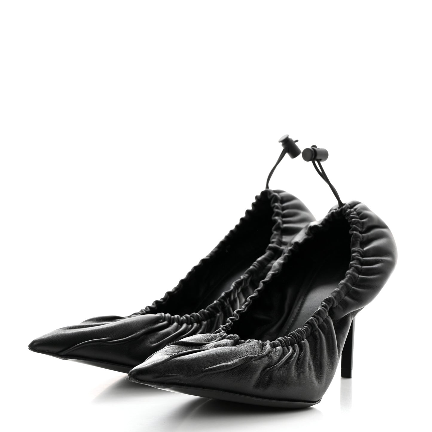 Smooth Nappa Scrunch Knife 80mm Pumps 36 Black