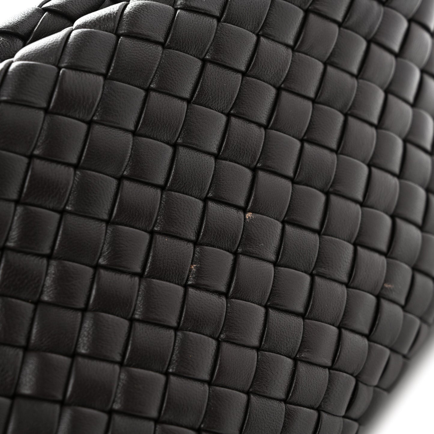 Nappa Intrecciato Padded Vongola Clutch Espresso