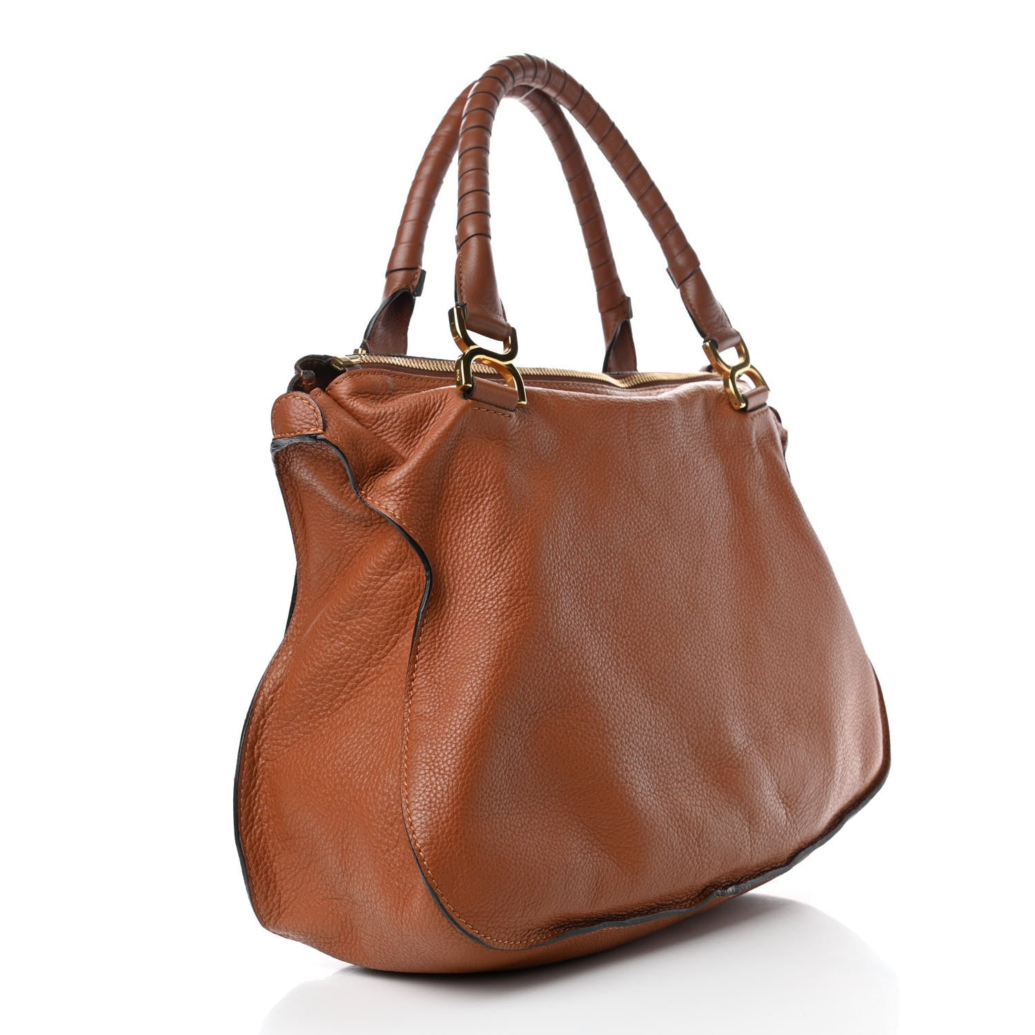 Chloe Calfskin Large Marcie Satchel Tan 2 of 4
