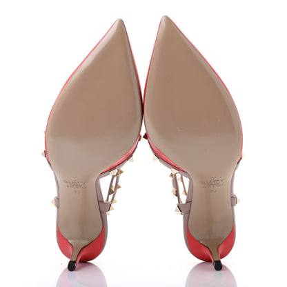 Valentino Garavani Nappa Rockstud Ankle Strap 65mm Pumps 39 Deep Coral Poudre 5 of 7