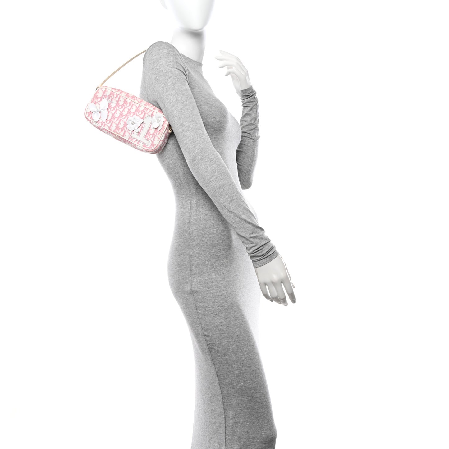 CHRISTIAN DIOR Monogram Girly Pochette Pink