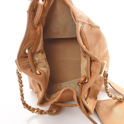 Chanel Lambskin CC Drawstring Bag Beige 6 of 17