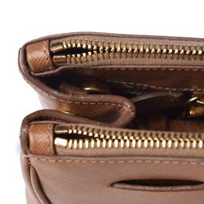 Prada Saffiano Medium Galleria Double Zip Tote Caramel 17 of 19