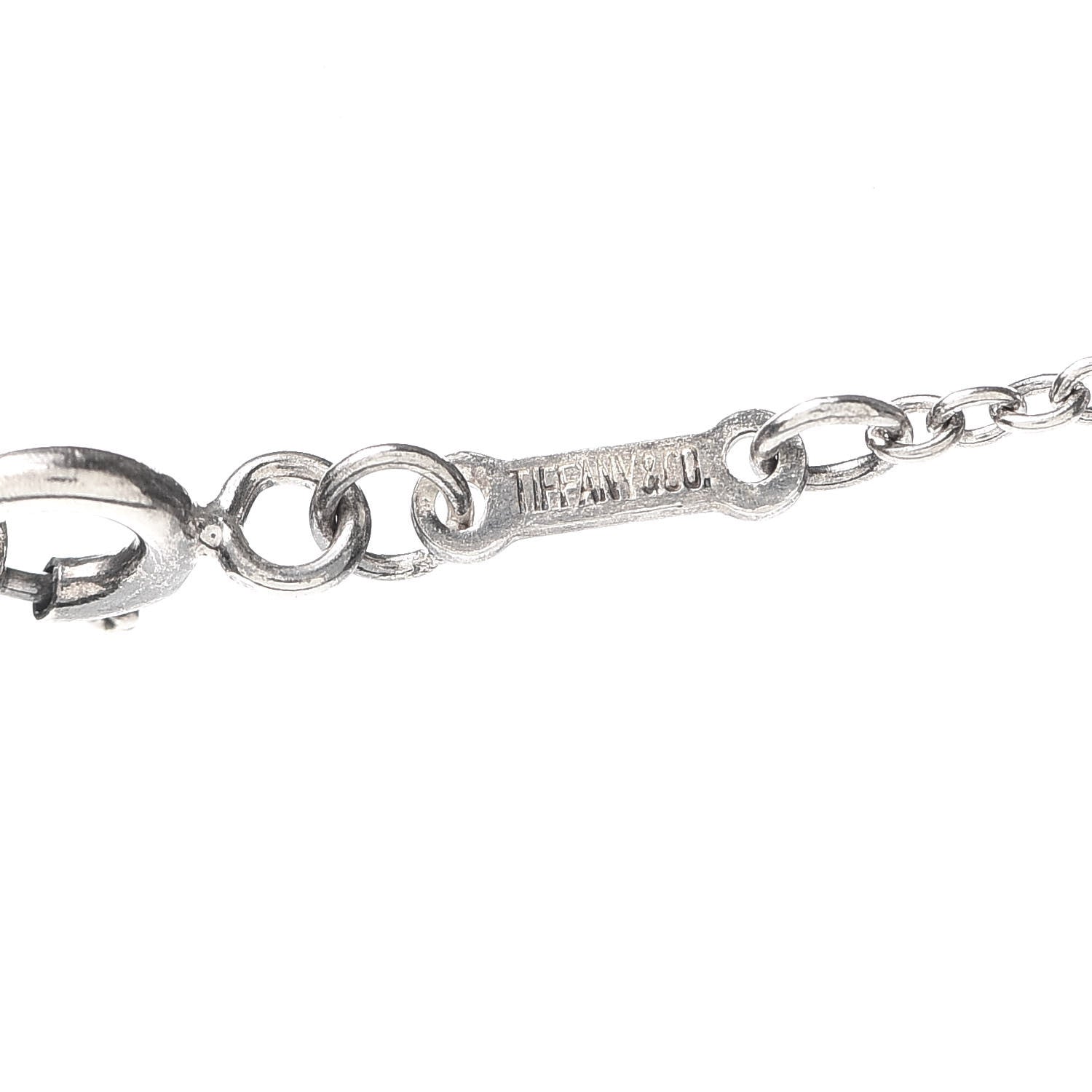 Tiffany Sterling Silver 27mm Elsa Peretti Open Heart Pendant Necklace 4 of 7