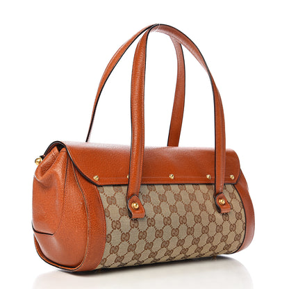 Gucci Monogram Bamboo Bullet Satchel Brown 2 of 19