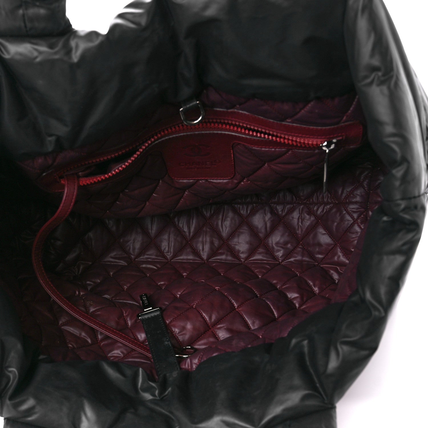 Chanel Lambskin Quilted Medium Coco Cocoon Reversible Tote Black 5 of 12