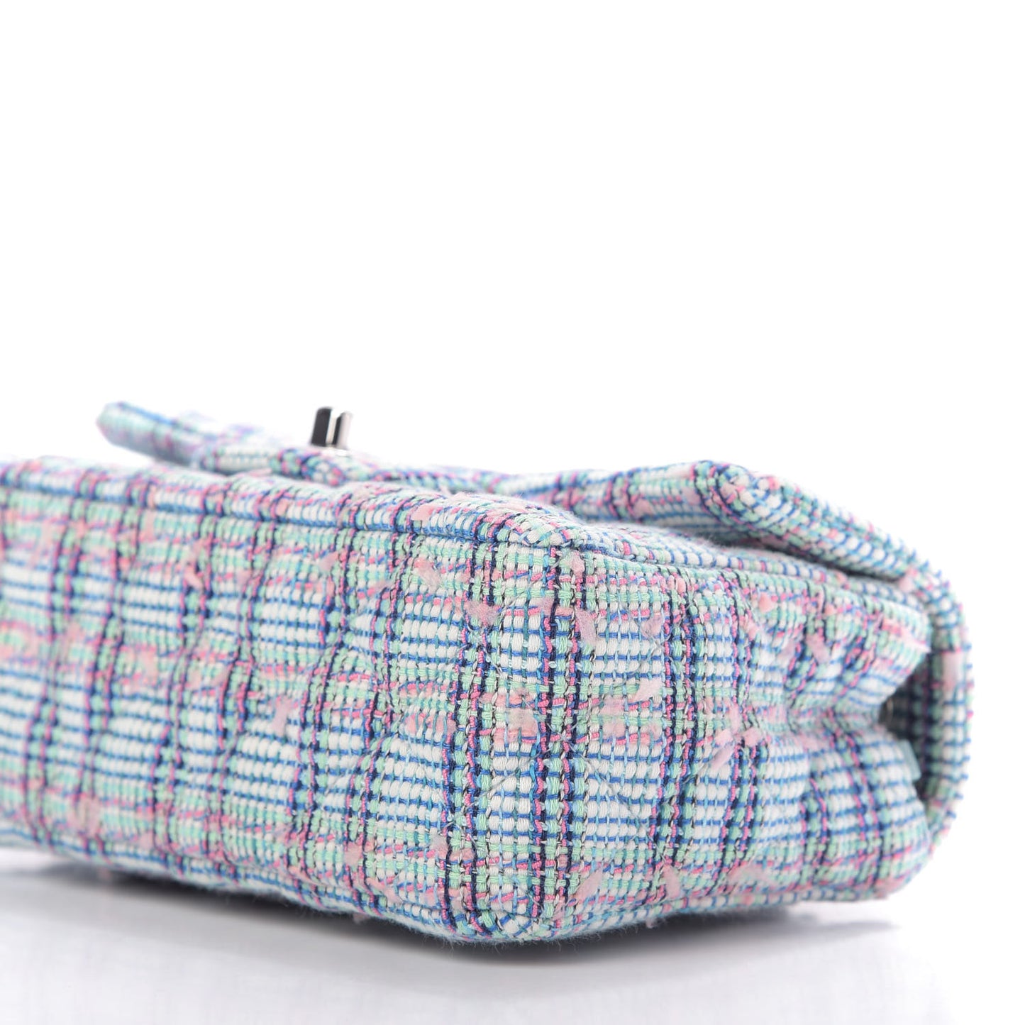 Quilted Mini Rectangular Flap Blue White