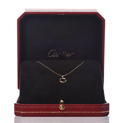 Cartier 18K Pink Yellow White Gold Pink Spinel Trinity Pendant Necklace 7 of 7
