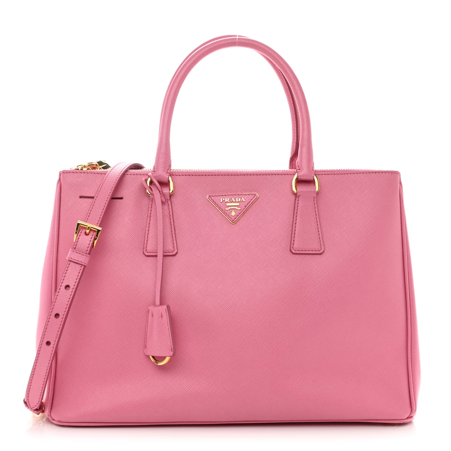 Saffiano Medium Galleria Double Zip Tote Geranio
