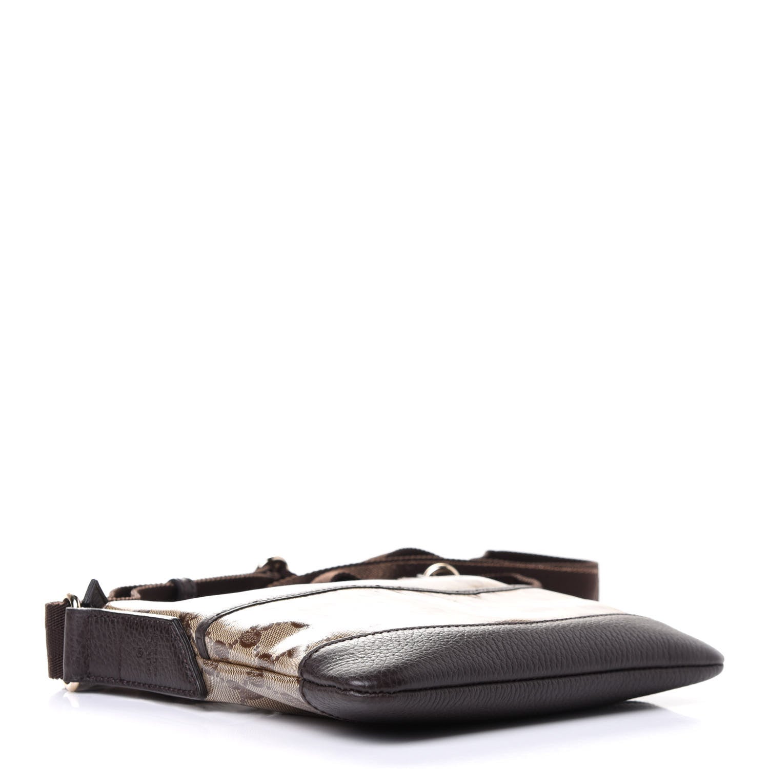Gucci Crystal Monogram Small Flat Messenger Bag Dark Brown 3 of 4
