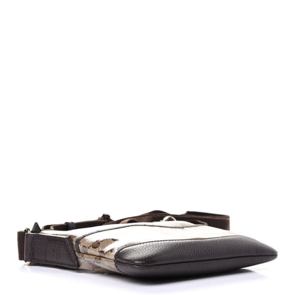 Gucci Crystal Monogram Small Flat Messenger Bag Dark Brown 3 of 4