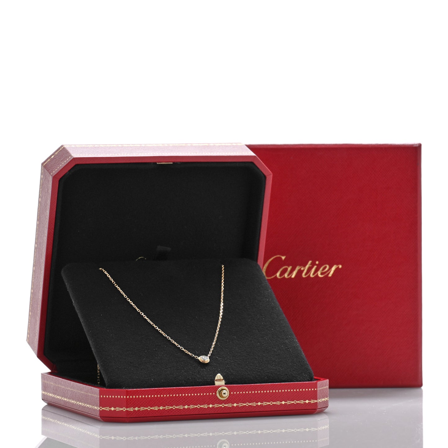 18K Yellow Gold Diamond LM D'Amour Pendant Necklace
