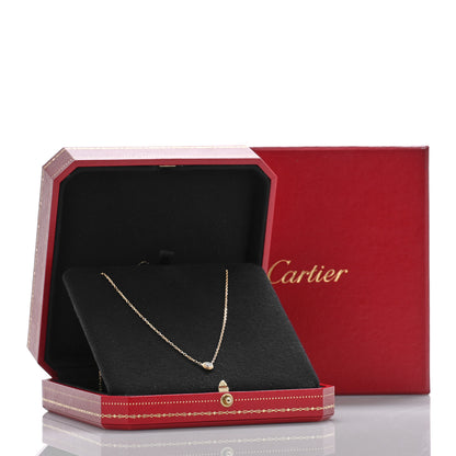 Cartier 18K Yellow Gold Diamond LM D'Amour Pendant Necklace 5 of 5