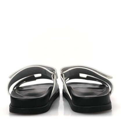 Hermes Calfskin Womens Chypre Sandals 36.5 White 6 of 13