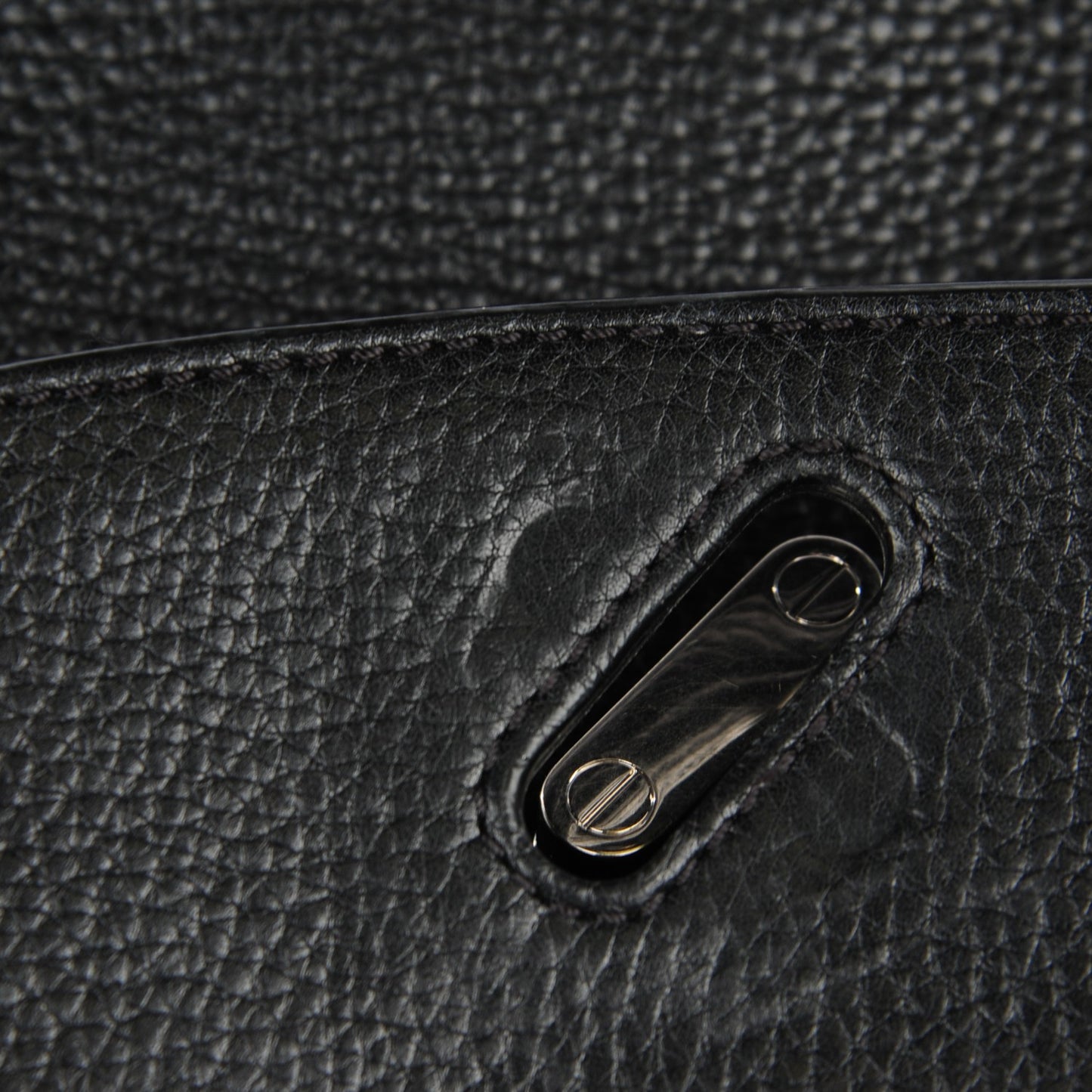 Pebbled Calfskin Icon Backpack Black