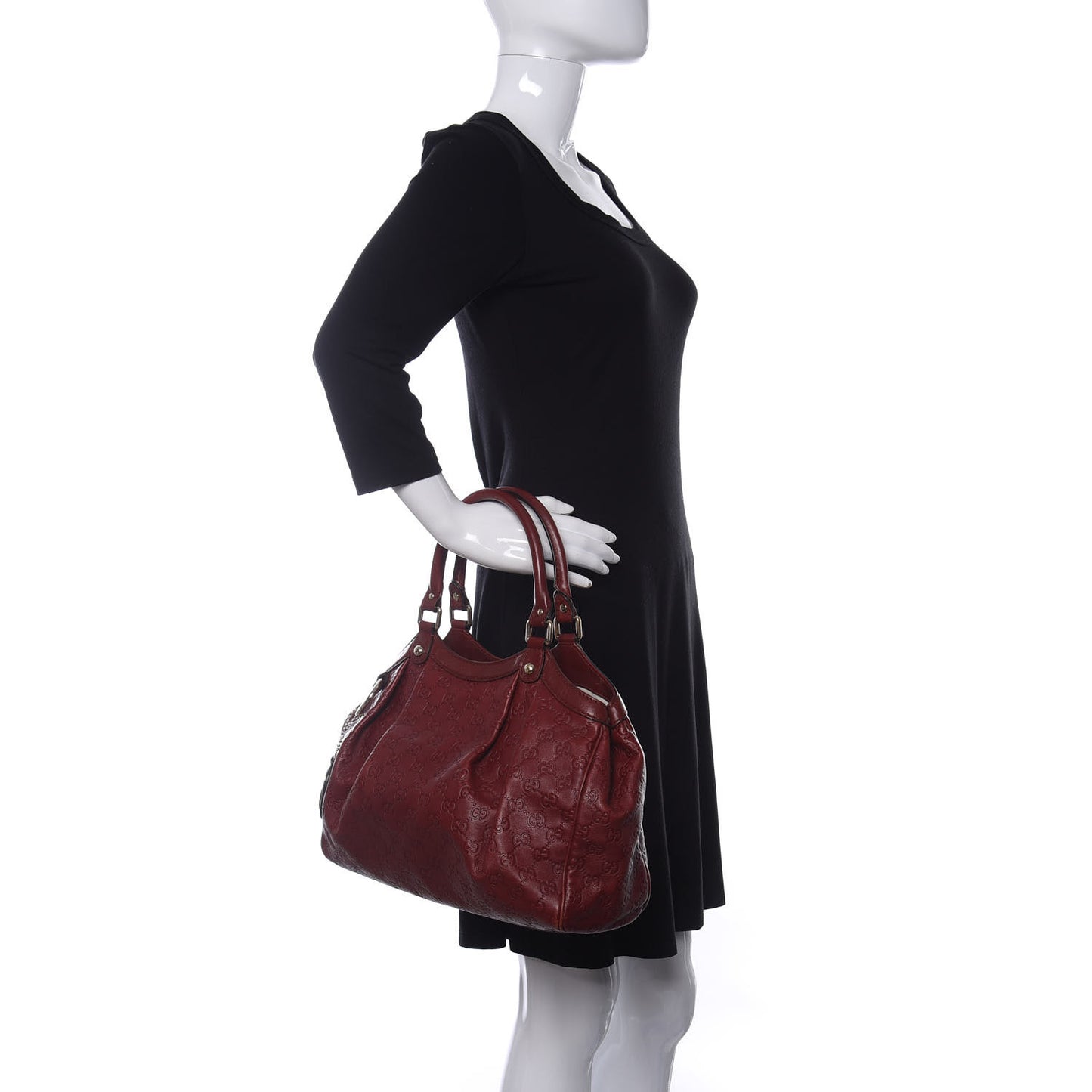 Guccissima Medium Sukey Tote Raspberry Candy