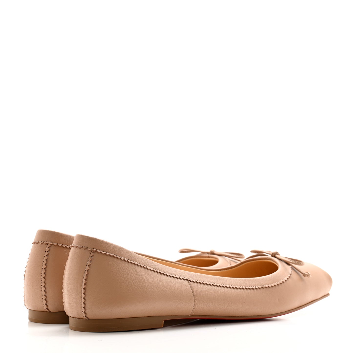 CHRISTIAN LOUBOUTIN Nappa Mamadrague Flats 39.5 Nude