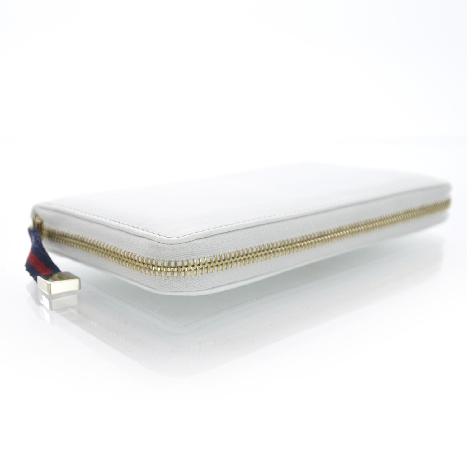 Gucci Leather Zip Around Wallet White 4 of 7