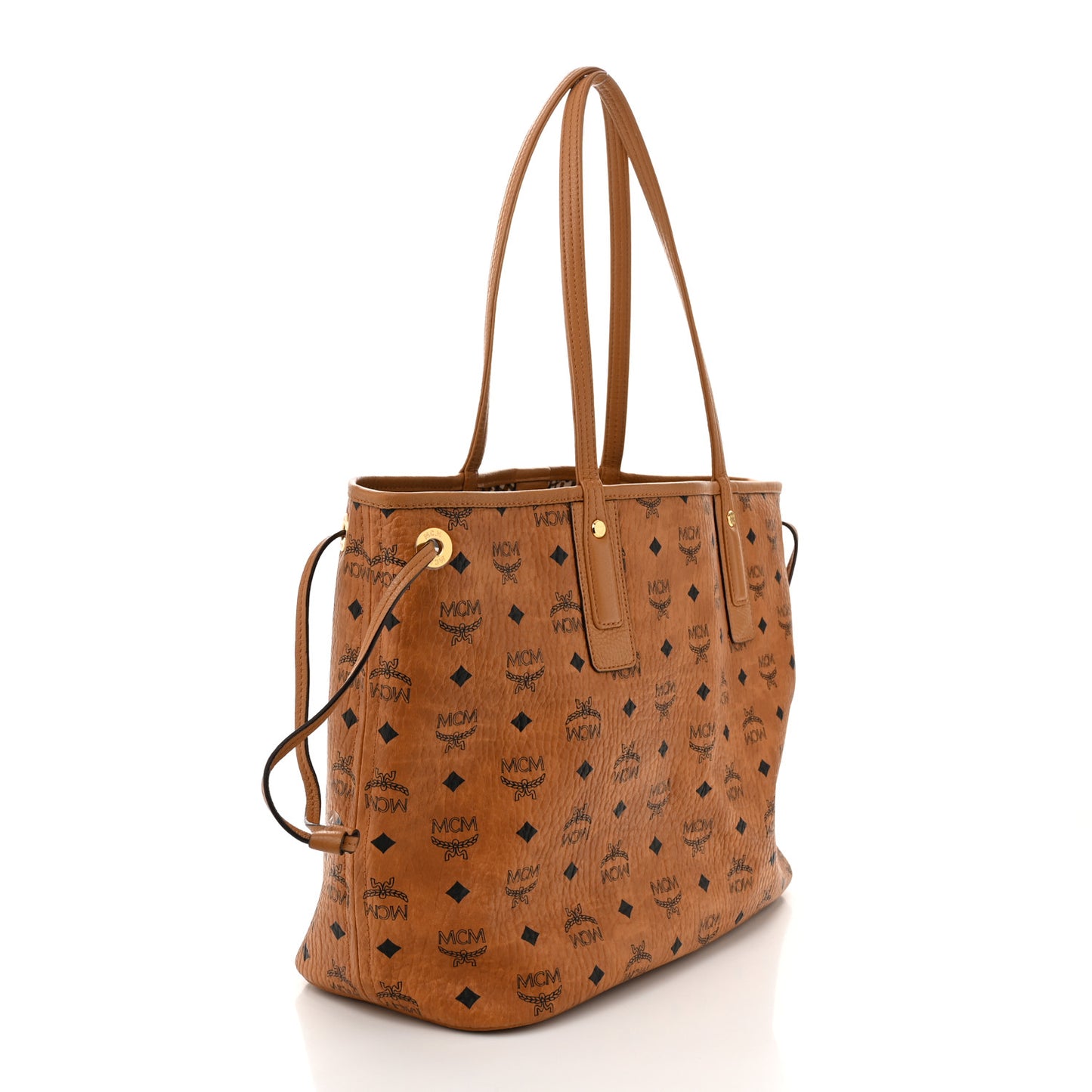 Visetos Medium Liz Reversible Shopper Tote Cognac